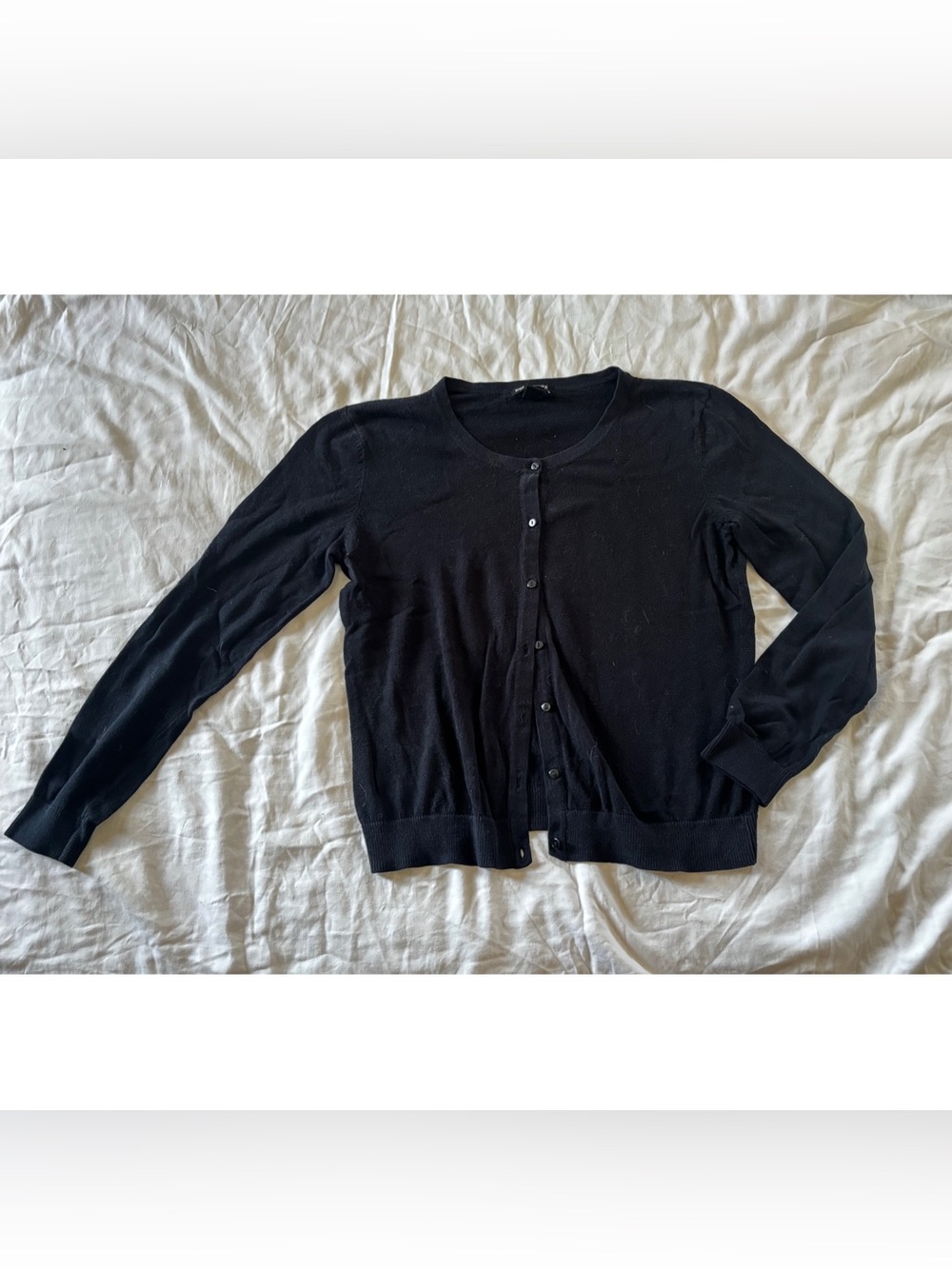 H&M Basics Black Button Up Cardigan